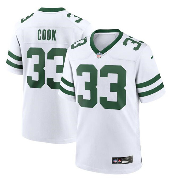 Men's New York Jets #33 Dalvin Cook White Stitched Game Jersey
